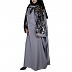 Designer kaftan abaya with sequence work- Grey